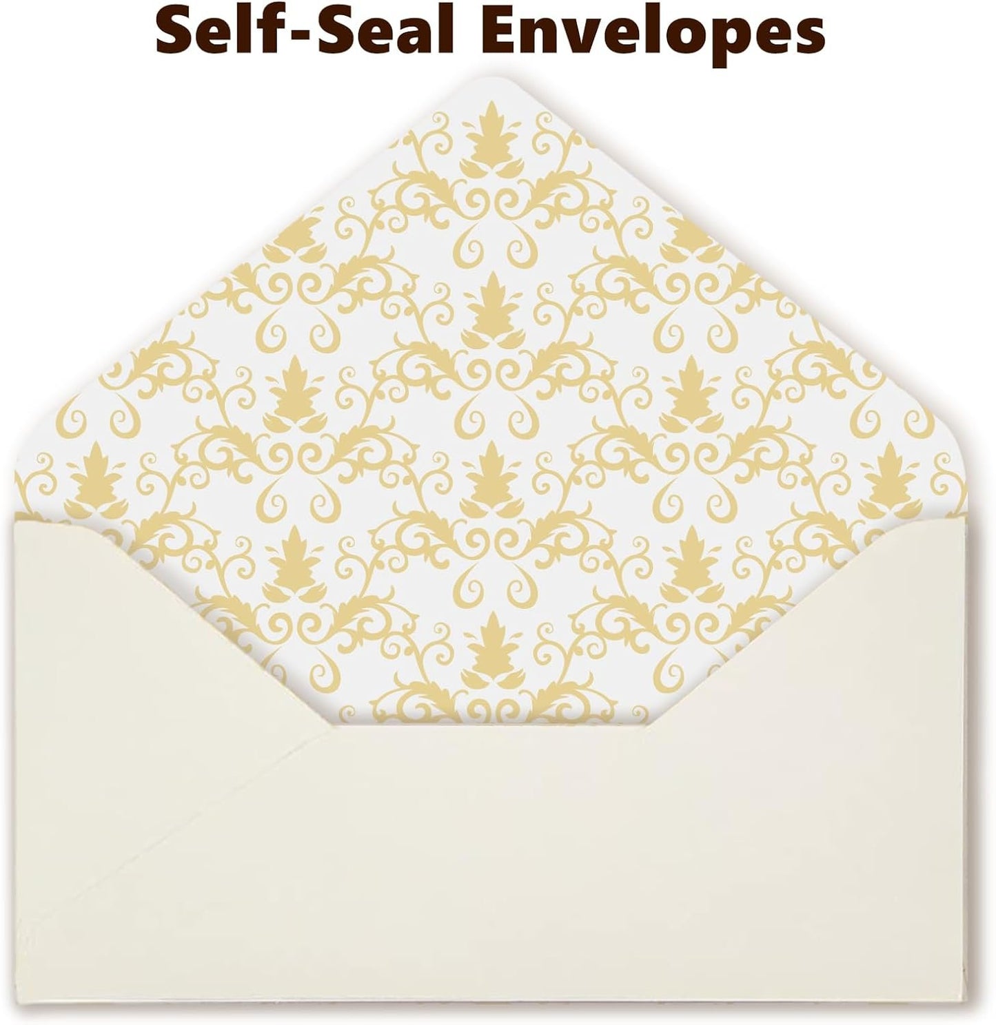 XXINMOH 90 Pieces Stationery Set with Envelopes (60 Vintage-Style Paper Sheets + 30 Envelopes), Gold Border Letter Writing Paper and Envelopes for Love Letter, Party Invitations