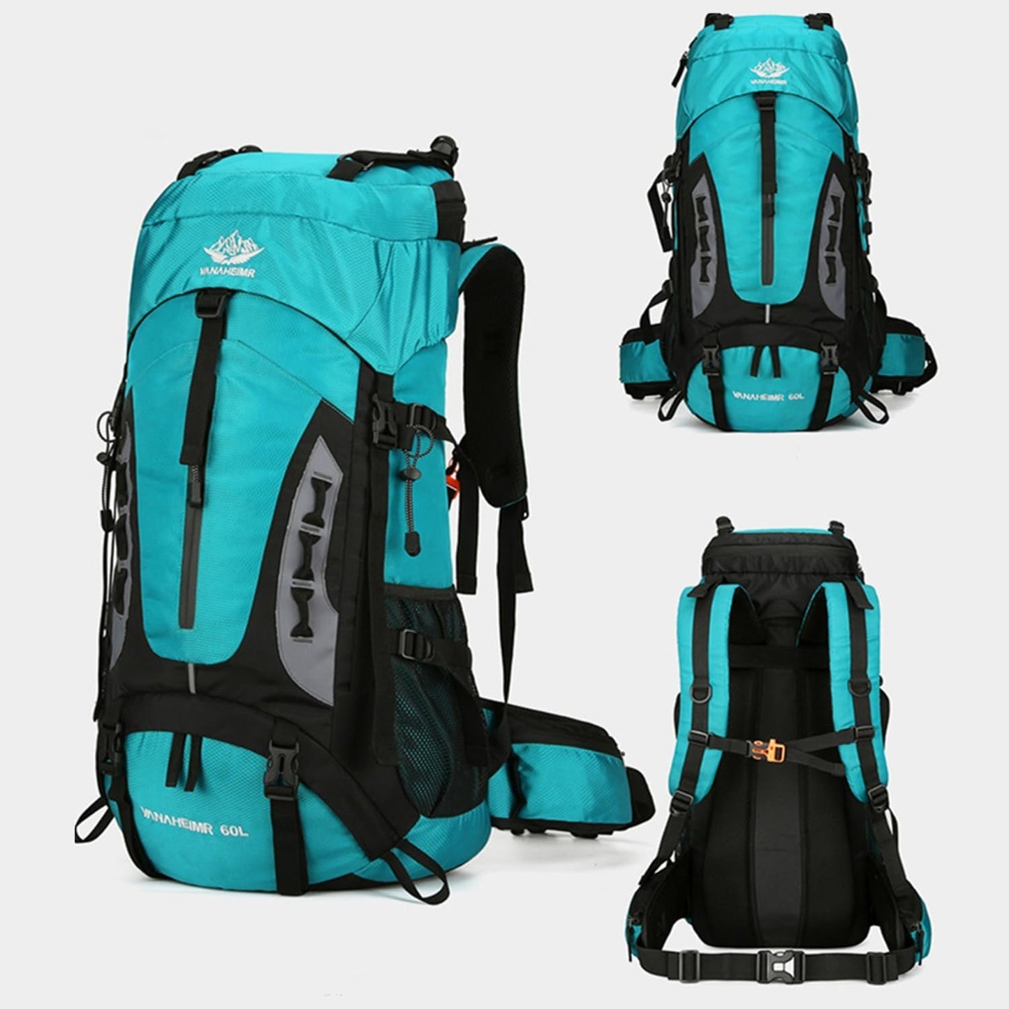 Hiking Backpack,HXDream Outdoor Sport Daypack Travel Bag,60L Travel Backpack with Rain Cover,Suitable for mountaineering, camping, tourism