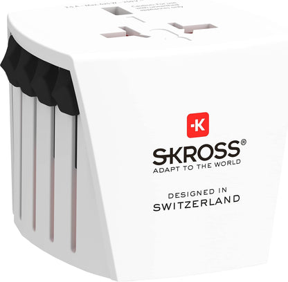 SKROSS | 1.102500 | Micro MUV | Universal Travel Adapter 2 Pole - Voltage and Power 100 V - 250 W / 250 V - 625 W - Shock Protection