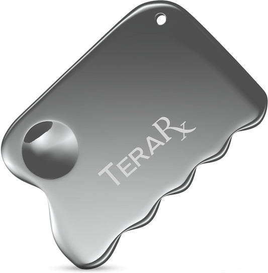 TeraRX Terahertz Gua Sha Body Massage Tool – Stone Acupressure Tool for Targeted Muscle Tension Relief – 100% Authentic Body Scraper, Great Self Care Gifts for Women