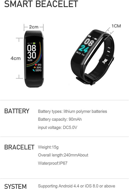 LP Fusion Tech Profit C6S Smart Band Fitness Tracker (Blue)