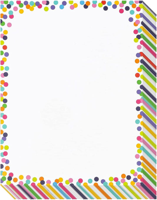 Confetti Stationery Paper (8.5 x 11 Inches, 96 Sheets)