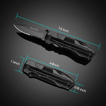 Folding Hunting Knife Multitool Pliers, Pocket Knife Gifts For Dad Men, Tactical Knife with Saw Knife Bottle Opener Screwdriver Perfect for Camping Outdoor Survival Hiking Household DIY, Tools For Men