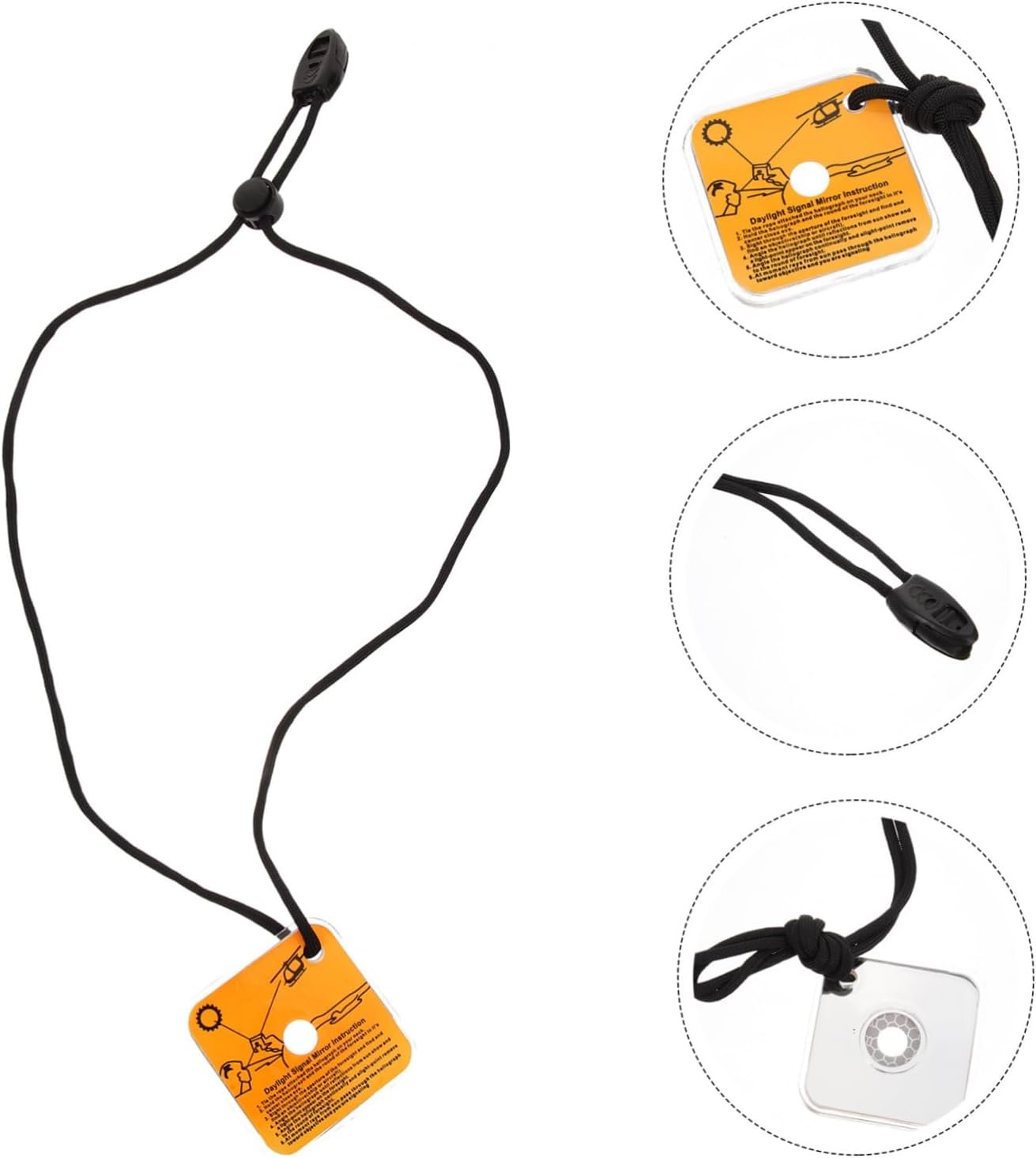 GANAZONO Signal Mirror for Backpacking Compact Reflective Mirror for Emergency for Outdoor Adventures