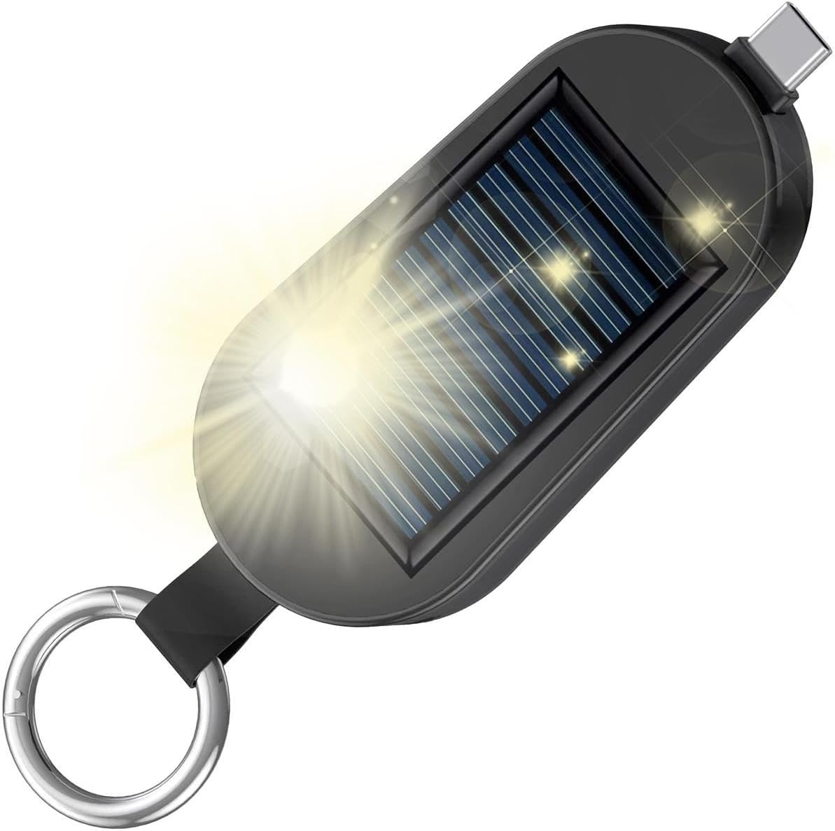 Solar Charger - Solar Powered Keychain Powers Bank, 3000mah Powers Bank | Portable Charger, Wireless Watch Charging, Travel Outdoor Camping Powers Bank, Waterproof Powers Bank