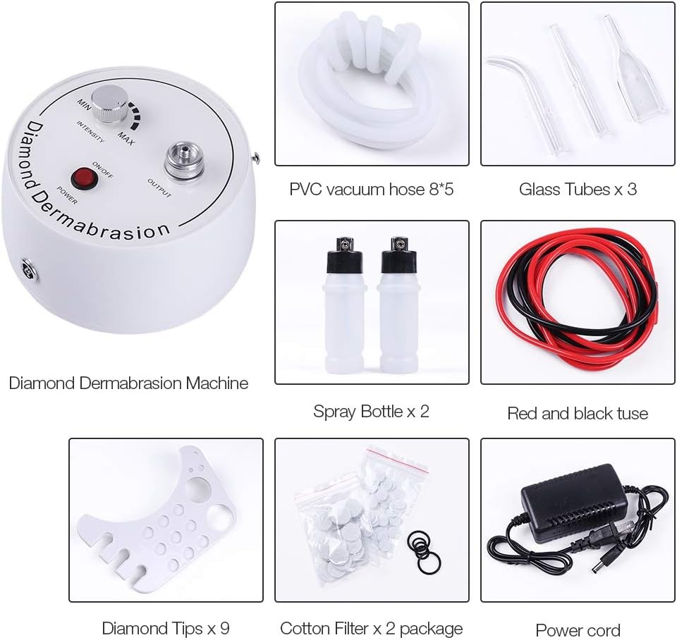 LIARTY 3 in 1 Diamond Microdermabrasion Machine, Professional Home Microdermabrasion Device, Sprayer Vacuum Peeling Beauty Equipment, Facial Blackhead Removal Skin Care Dermabrasion Salon