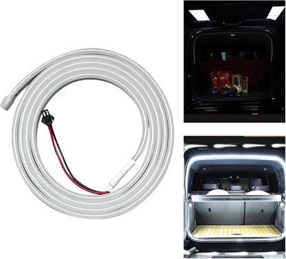 Car Trunk Light Strip, Ambient Vehicle Lighting, 6,5in Flexible Cuttable LED Design, Easy Installation with Strong Adhesive, Rear Trunks Decoration for Men and Women