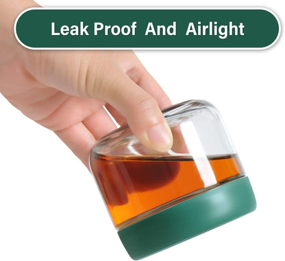 EONJOE 4-Pack 10oz Small Glass Jars with Lids Overnight Oats Meal Prep Salad Food Cereal Snacks Containers Pudding Yogurt Storage Airtight