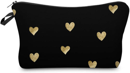 Cosmetic Bag for Women,Loomiloo Adorable Roomy Makeup Bags Travel Waterproof Toiletry Bag Accessories Organizer Liama Gifts Hearts 51356