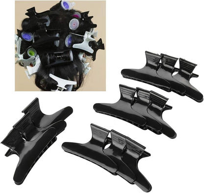 Hair Claw Clamp, Made of Durable Plastic with Good Tension Hairdressing Tool 12pcs/set Black Butterfly Hold Hair Clip