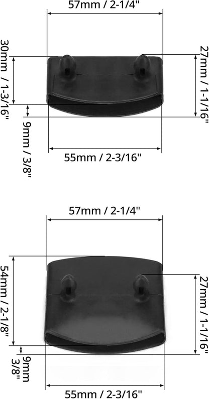 QWORK 36 Pcs Plastic Bed Slat Caps, Side and Center Bed Slats Holders Replacement for Single, Double and King Size Beds (55mm x 9mm Inside)