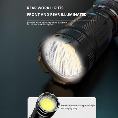 Fay Bless Super Bright 12000 Lumen Flashlight, USB Rechargeable Torch for Camping Hiking (Black 1211)