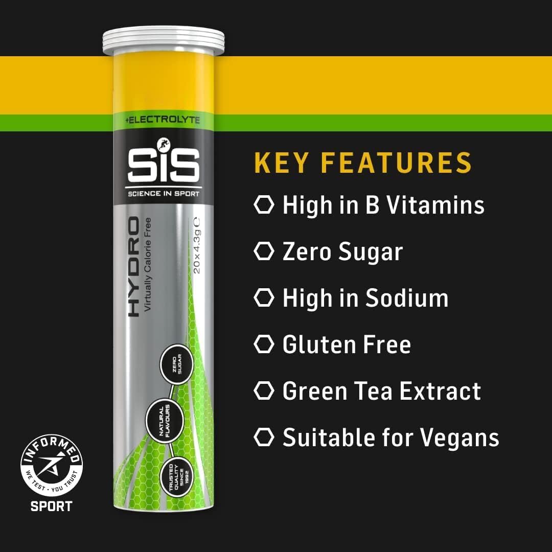 Science In Sport Hydro Electrolyte Tablets - Sugar Free Hydration Tablets, Essential Electrolytes to Reduce Fatigue & Aid Rehydration, Gluten Free, Pineapple & Mango, 160 Servings, 8 Pack