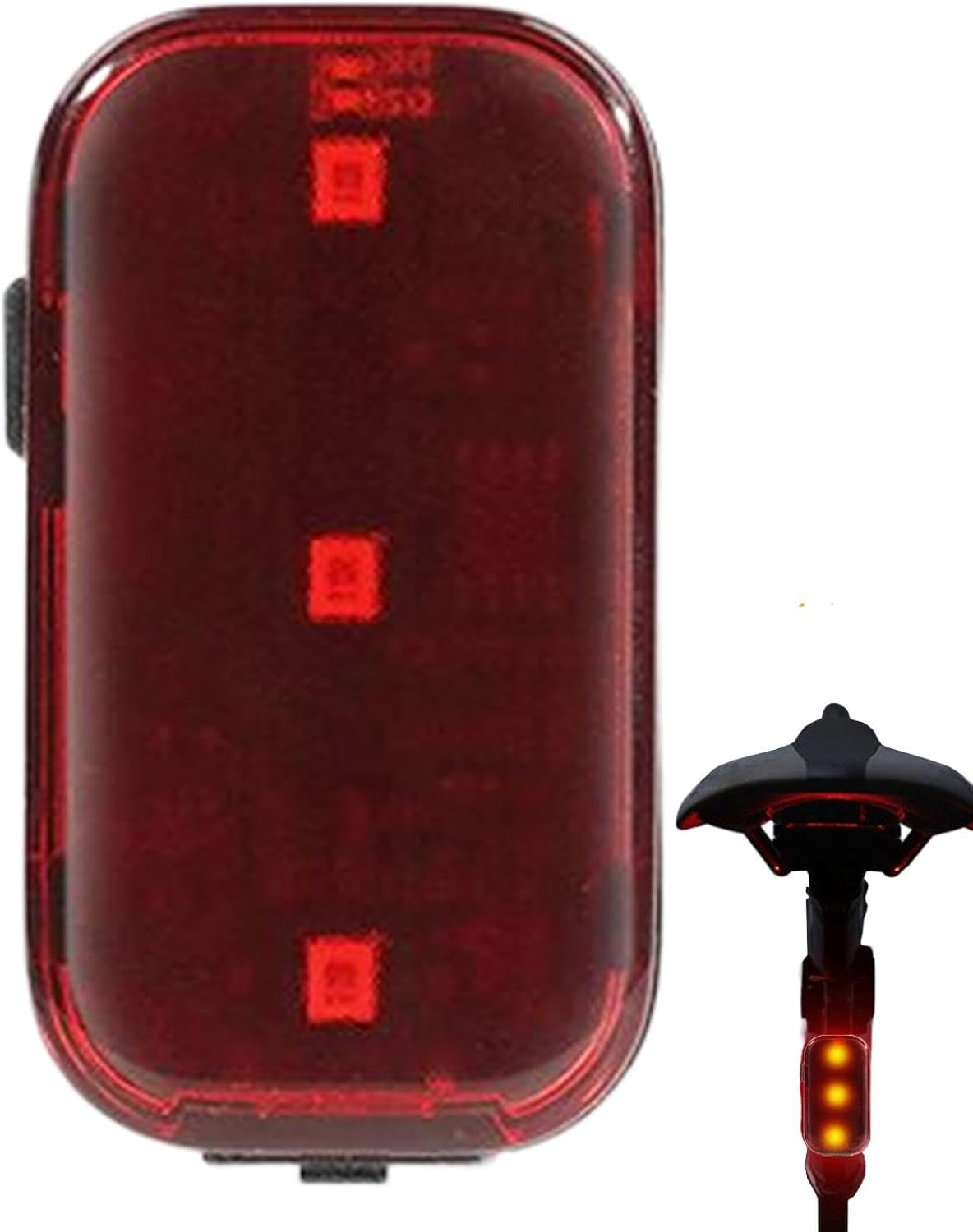 Bike Back Light, Bike Safety Lights, Smart Brake Sensor with Rechargeable LED, Bright Warning Lighting for Mountain and Road Cycling, Waterproof, 2.01 x 1.08 x 0.65 Inches