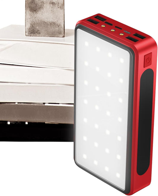 Solar Charger Power Bank - Solar Power Bank Cell Phone Charger | Large Capacity Solar Charger | 20000mAh Waterproof Equipment, Battery with Light for Camping, Traveling, Commuting, Picnic