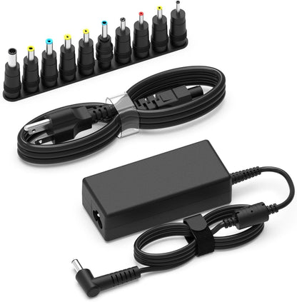 Hafiuege 65W 45W Universal 19V Laptop Charger AC Power Adapter for Asus Acer Aspire 1 3 5 Compatible Some HP Toshiba; Samsung IBM ComPad Sony Ultrabook Notebook Chromebook Monitor Supply