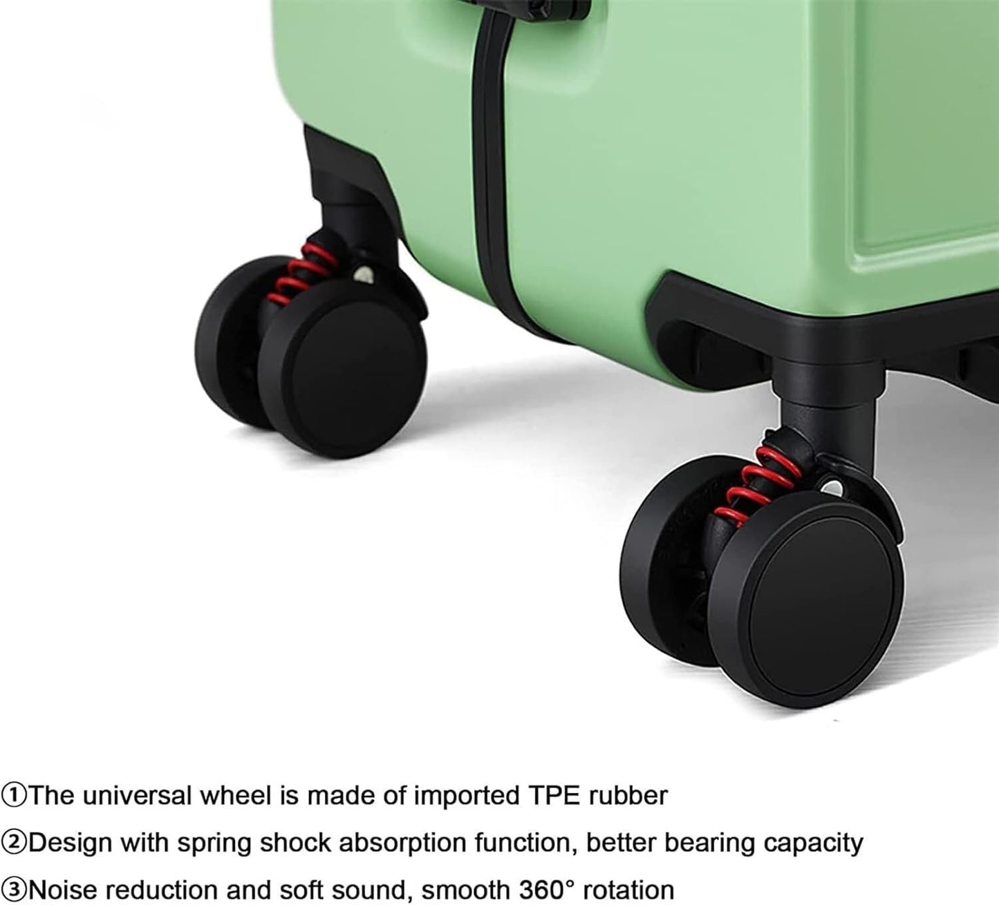Carry-on Suitcase Luggage Multifunctional Cabin Luggage Security Anti -Theft Large-Capacity Hardside Luggage Carry-on Suitcases Carry On Luggages, Grün (Grün 20 in)