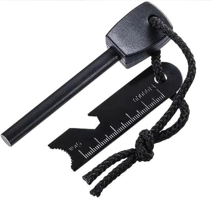 EZONEDEAL Fire Starter Magnesium Flint Rod Stone Fire Starter Lighter Emergency Survival Camping Hiking Survival Igniter with Multi-Tool Striker