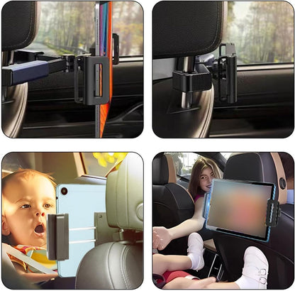 Car Tablet Holder, Car Tablet Holder, Headrest Tablet Holder, Tablet Holder for Car Seat, Provide Comfortable Visual Experience, Suitable for Long Distance Travel, Black