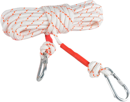 Escape Safety Rope, Steel Wire Core Cord Survival Rope, 0.31 x 0.39 x 0.47 Inch Multifunctional Compact Double Hook Design Portable Rescue Tool, for Hiking, Camping, Construction
