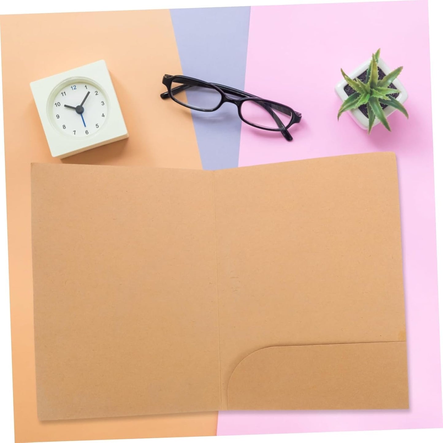 Angoily 10pcs Paper Bifold Presentation Folders Elegant Document Holders for Files Sturdy Classification Folders for Office Professional Use Minimalist Design for Workspace Organization