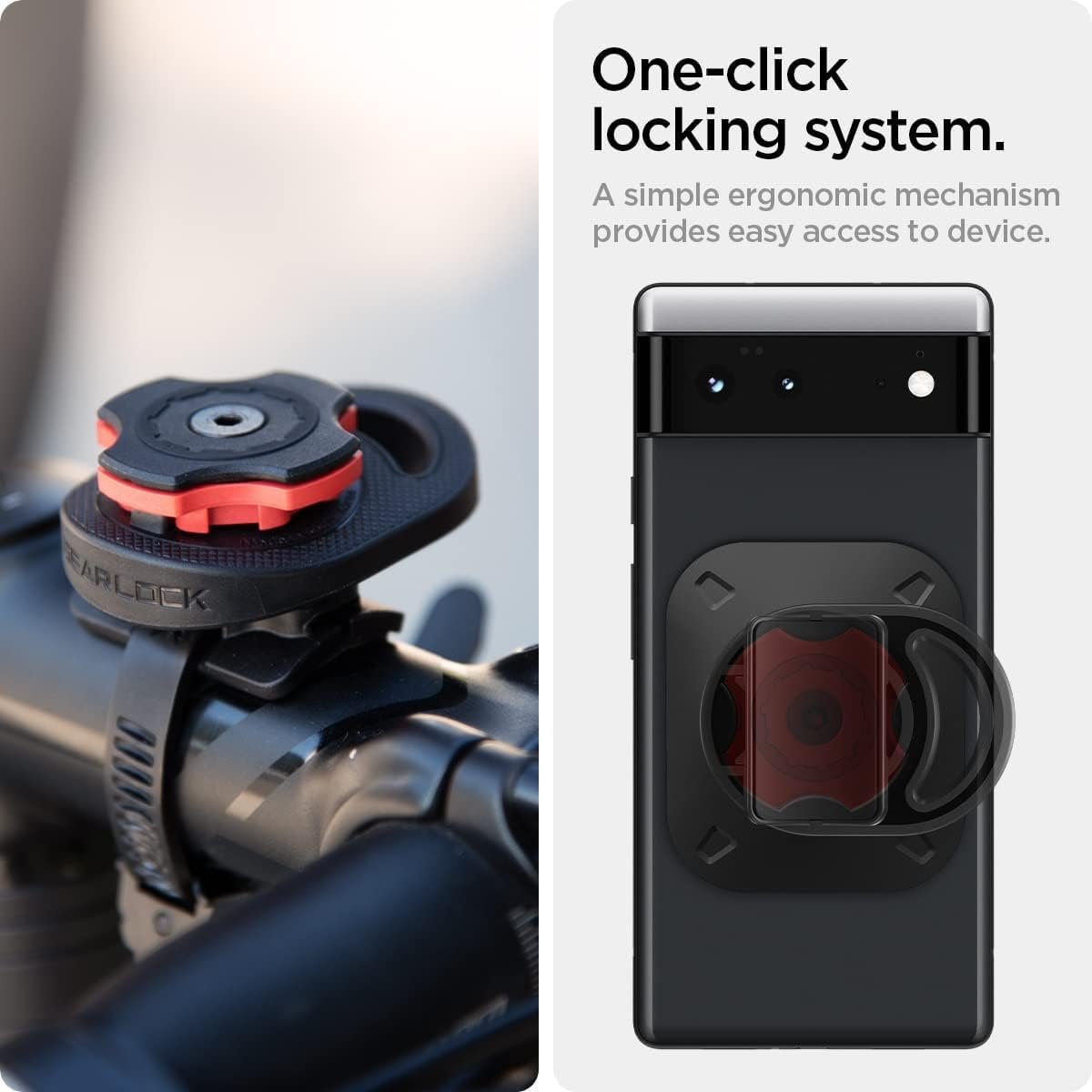 Spigen Gearlock Bike Phone Mount with Universal Adapter (Compatible with Most Smartphones - Galaxy, iPhone, Pixel, Moto, etc.) - Parent