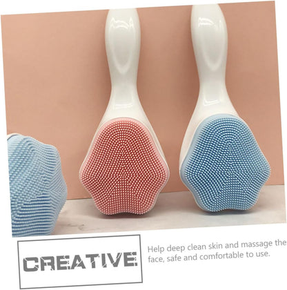 VICASKY 2Pezzi Scrubber per Siliconper Massaggio Della Strumento Manualper Esfoliazione e Detersione Facile per Tutti Tipi