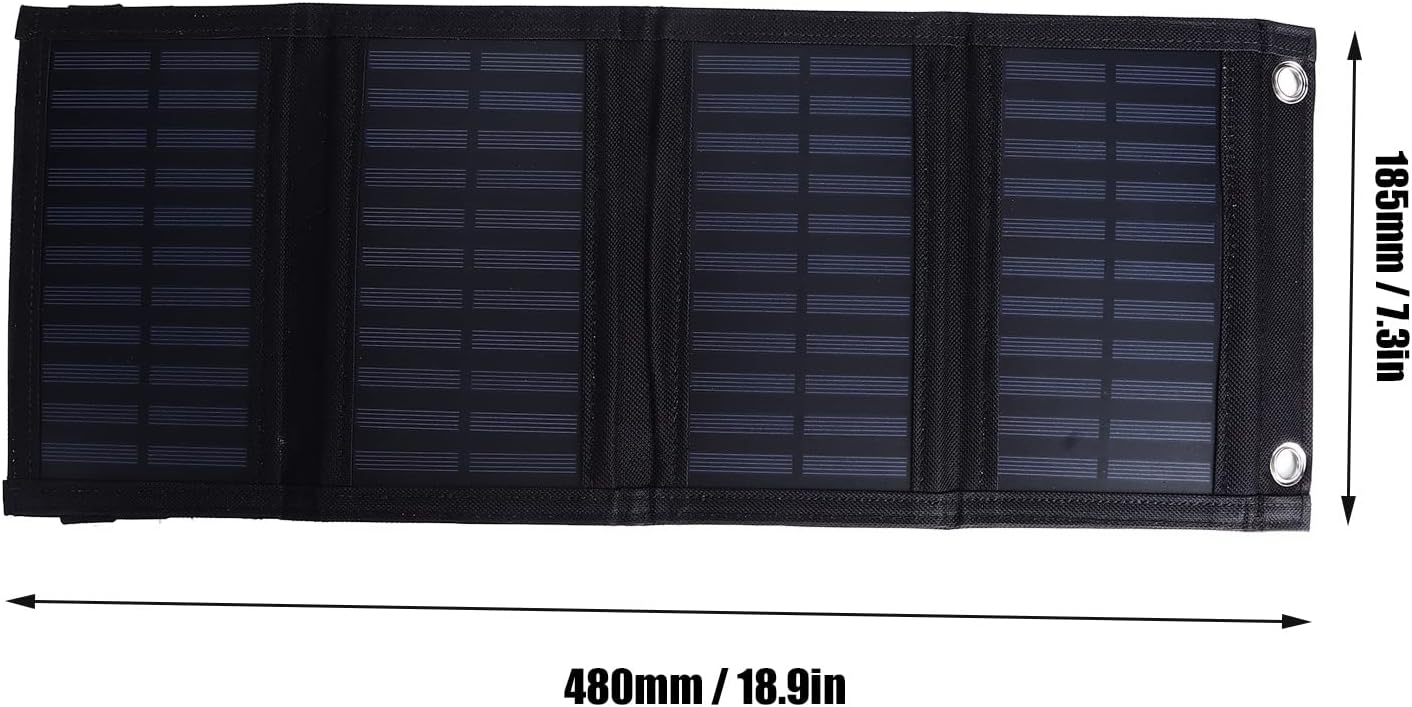Solar Panel, Foldable Portable Strong Power Output Solar, Output Current 1200ma, for Camping, Hiking, Backpacking, Horseback Riding, Fishing(mp04b)