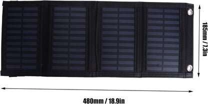 Solar Panel, Foldable Portable Strong Power Output Solar, Output Current 1200ma, for Camping, Hiking, Backpacking, Horseback Riding, Fishing(mp04b)
