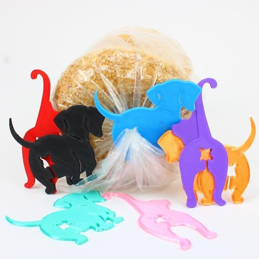 Cat Butt Bread Clip, 3D Printed Reusable Cat Bread Bag Tie, 2025 New Upgrade Animal Bread Bag Clips, Funny Air Tight Squeeze Food Fruit Clips, Easy to Use Kitchen Necessity(Cat)