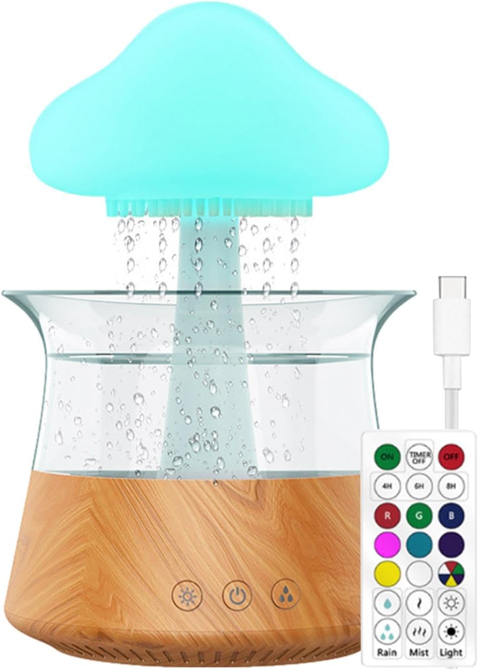 VITSRISEA CLUB ENDIFFUSOR WITH RAID-TIGHT AIR HUMIDIFIER DIFFUSER, NIGHT LINE COLOURED COLORFE CLAW | Remote Control, Mushroom Light For A Mood