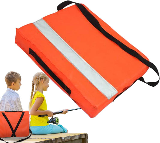 Ghjkldha Boat Cushions Flotation, Throwable Seat Cushion, Life Preserver, 35x45x6cm, Safety Rescue Tool with Strap, for Swimming, Kayaks, Canoes, Water Sports, Floatation Aid