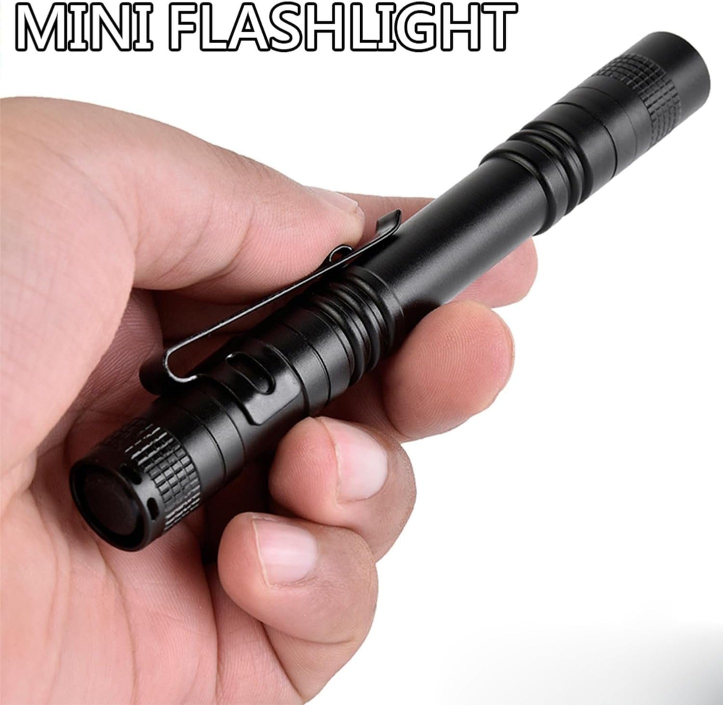 MODOAO Pen Flashlight Portable Flashlight with Metal Clip Tactical Penlight Flashlight (10 Pack)