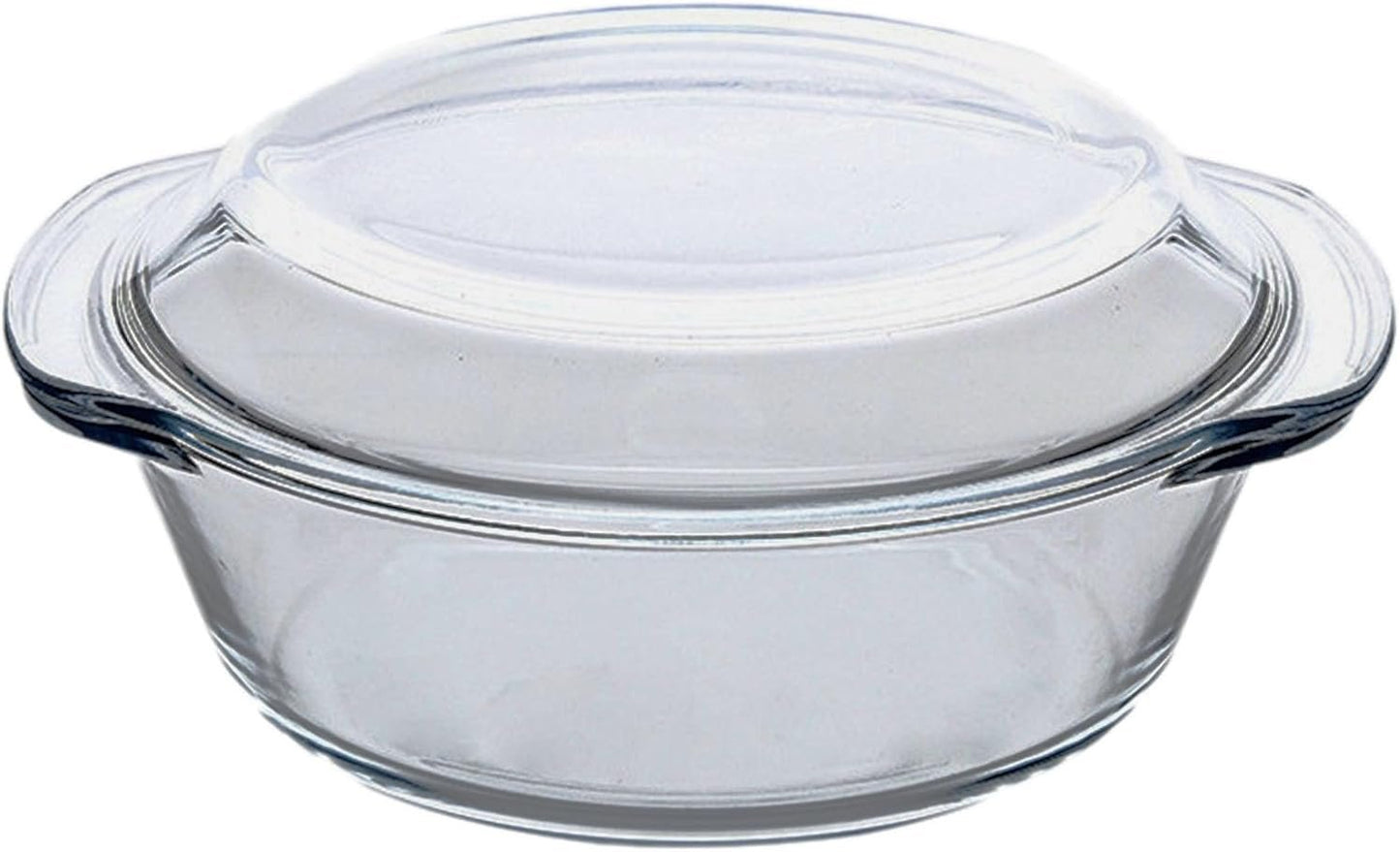 Oven Safe Glass Bowl with Lid | 1.5L/2L Borosilicate Bakeware | Microwave & Dishwasher Safe Casserole Dish for Baking Roasting Storage, Yogurt Making Oven Safe Glass Bowls with Lids (1.5L)