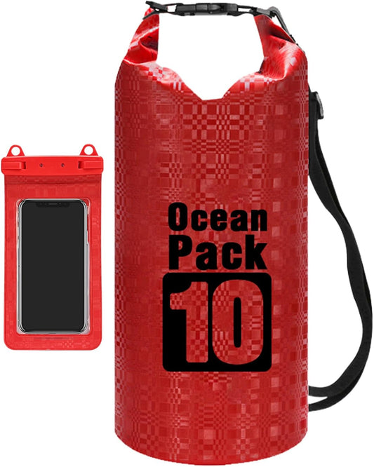 Jvjggag Waterproof Bag, Lightweight Waterproof Pouch, Roll Top Dry Backpack Storage, Ideal for Swimming Camping Hiking Commuting, Protects Gear from Water Splash Dirt Rain Outdoors