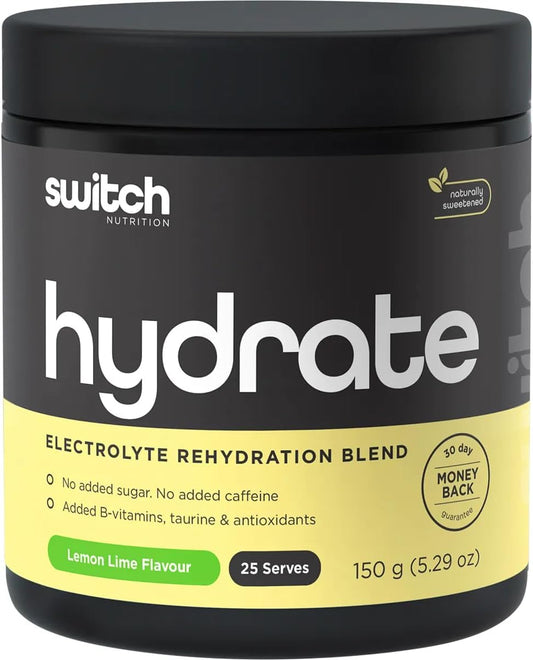 SWITCH NUTRITION Hydrate Electrolytes No Added Sugar Lemon Lime 150g