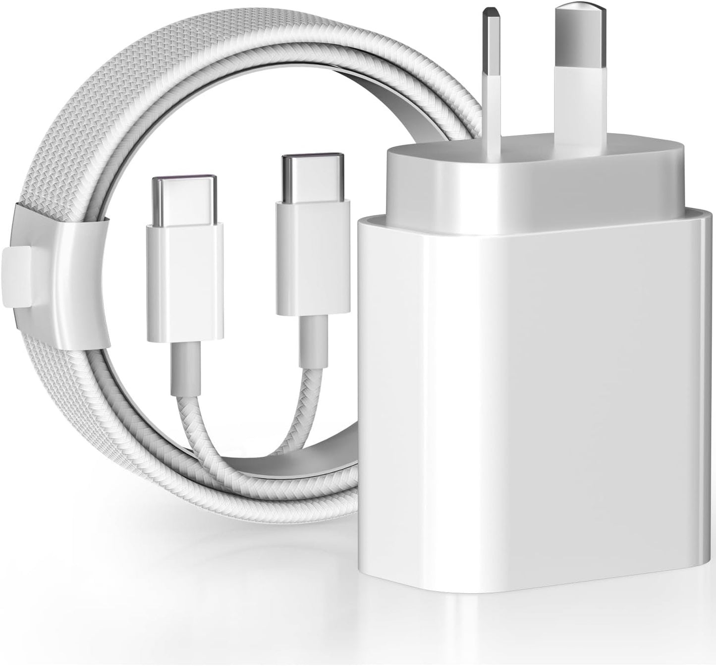 HEYMIX iPhone 15 Fast Charger, 20W USB-C Adapter With Cable, MFI Certified, Compatible With iPhone 15 Pro Max, iPad, Airpods