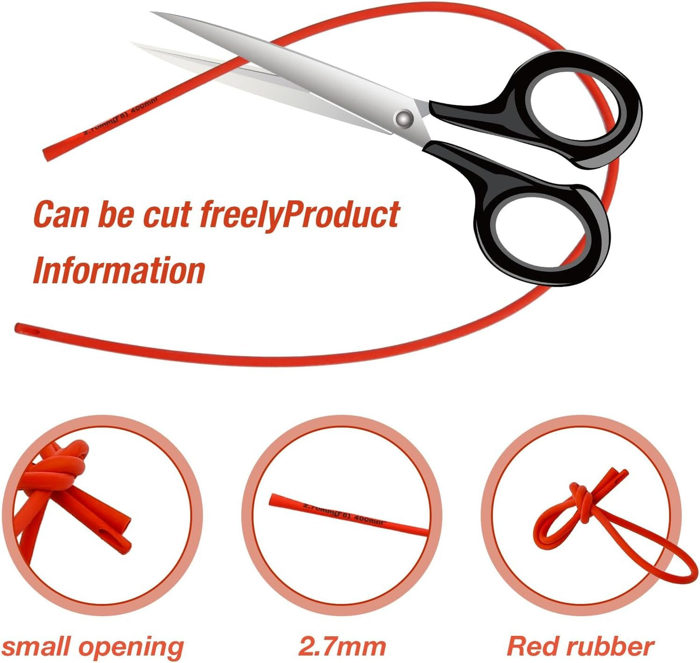 MDEOOSKY 10 Pack Tube Feeding Kit, Includes 5 Pack 8 FR Red Feeding Tubes & 5 Pack 5/10/20/30/60 ML Syringes & 1 Bulb Syringe for Lamb Goat Puppy Whelping Kitten Measuring Watering