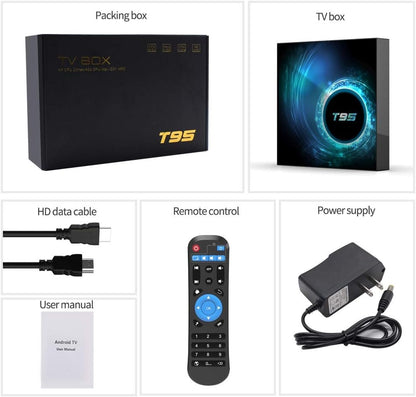 Android Box 10.0,Sidiwen Android TV Box 10.0 4GB RAM 32GB ROM Quad-core Cortex-A53 with WiFi 2.4G/5G Bluetooth 5.0 Support Ethernet 10M/100M