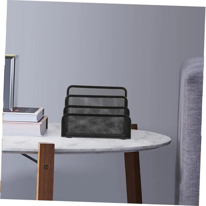 DINHEAROM 2Pcs Multi File Holders Iron Desktop File Storage Racks for Office Organization for Magazines Books and Documents Keep Your Workspace Clean and Tidy