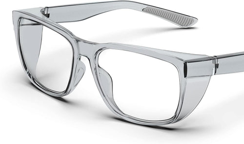 TOREGE Transparente Schutzbrille mit Seitenschutz, beschlagfrei und kratzfest mit rutschfesten Griffen und komplettem UV-Schutz, ideal fÃ¼r Damen und Herren