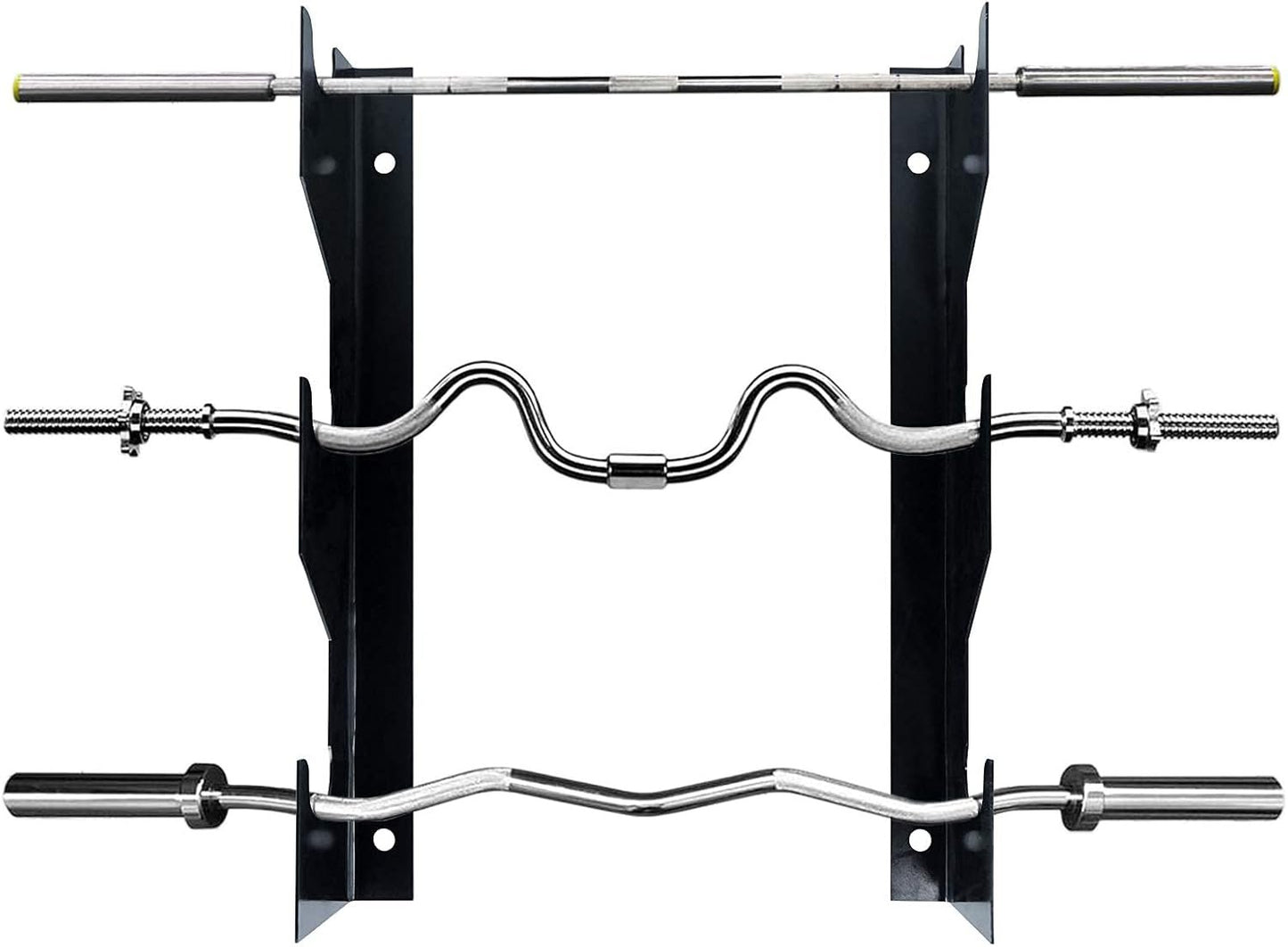 Luwint Olympic Barbell Wall Rack, 3 Bar Storage, 1 Pair