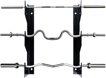 Luwint Olympic Barbell Wall Rack, 3 Bar Storage, 1 Pair