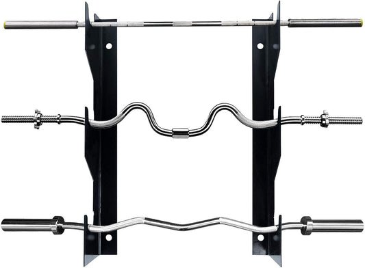 Luwint Olympic Barbell Wall Rack, 3 Bar Storage, 1 Pair