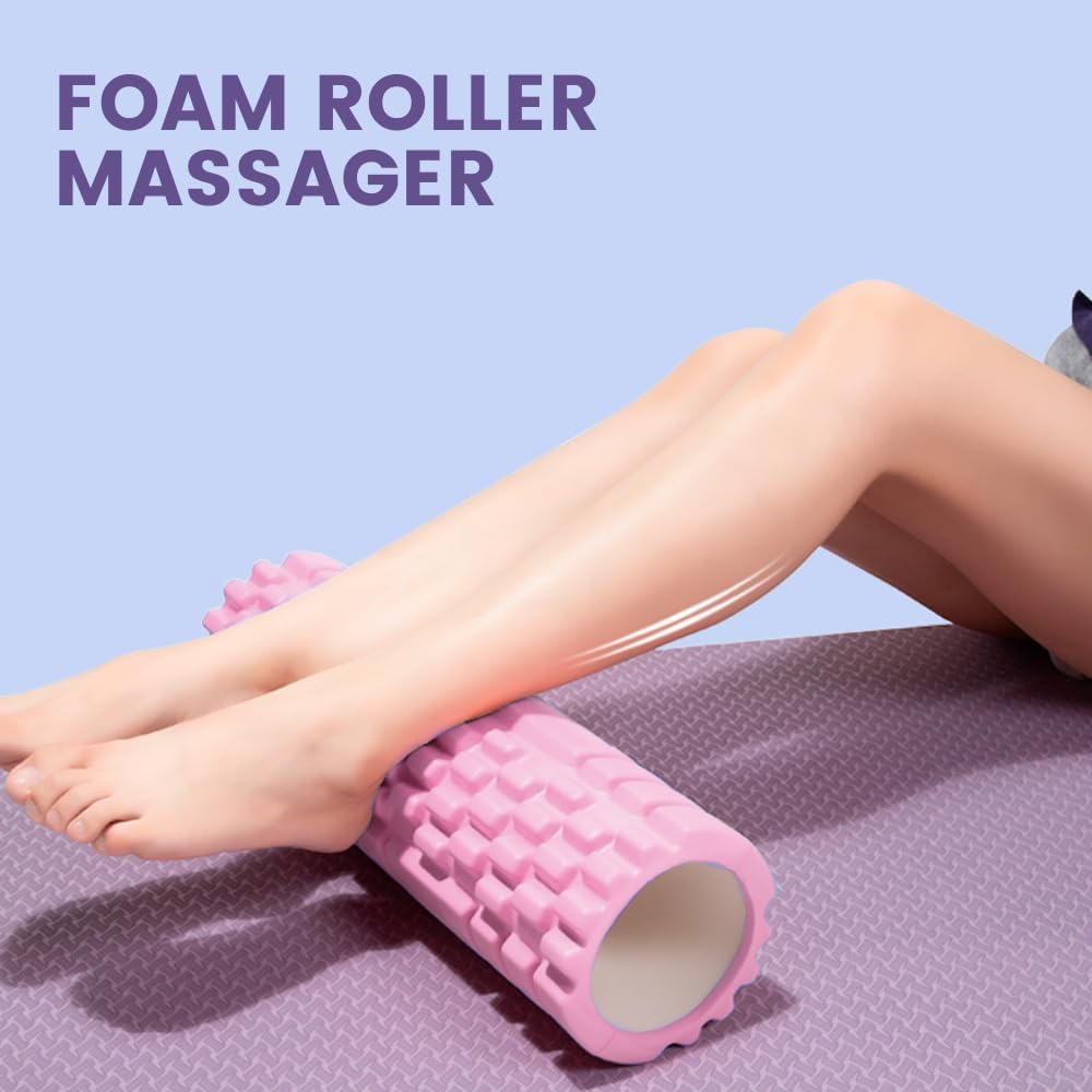 MAGIC SELECT Muscle Massage Roller. Fitness Foam Roller. Eva Foam Roller. Relieve Pain, Training Muscles, Massage of the Back, Legs. 33 x 14 cm