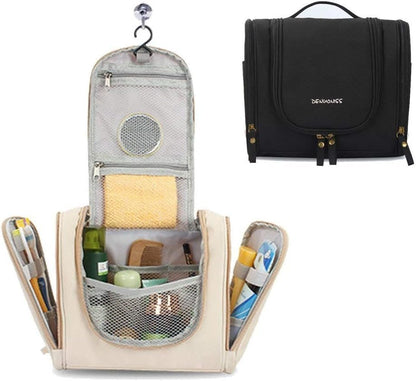 CYBERNOVA Multi-Functional Large Capacity Hanging Cosmetic Travel Bag Toilet Bag Toiletry Bag Washbag Organizer Kits/Cosmetic Pouch/Personal Care Hygiene Purse (Black)