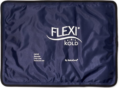 FlexiKold Gel Ice Pack (Standard Large: 26.5 cm X 36.8 cm) Ice Pack for Injuries, Reusable Cold Pack for Back Pain Relief, Migraine Relief Pad, After Surgery Comfort, Postpartum essentials, Headache, Shoulder, Ankle, Neck, Hip - 6300-COLD by NatraCure