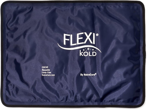 FlexiKold Gel Ice Pack (Standard Large: 26.5 cm X 36.8 cm) Ice Pack for Injuries, Reusable Cold Pack for Back Pain Relief, Migraine Relief Pad, After Surgery Comfort, Postpartum essentials, Headache, Shoulder, Ankle, Neck, Hip - 6300-COLD by NatraCure
