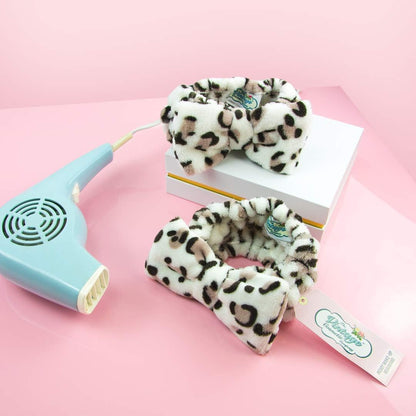 The Vintage Cosmetic Company Peggy Make-up Vintage Headband Hold Back Hair Soft and Comfy Leopard Print