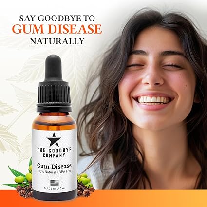 The Goodbye Company Gum Disease Treatment - 100% Pure Neem & Clove Oil - Natural Gingivitis Remedy - Non-Toxic, BPA-Free Oral Care - Fast-Acting Gum Healer (30ml)